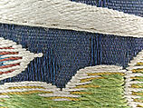 Civil-Official Hyungbae (Rank Badge), Silk embroidery on silk damask, Korea